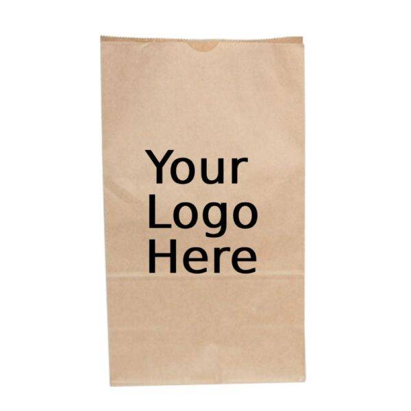 12" x 7" x 17" Custom Printed Kraft SOS Paper Bags (500/CS)