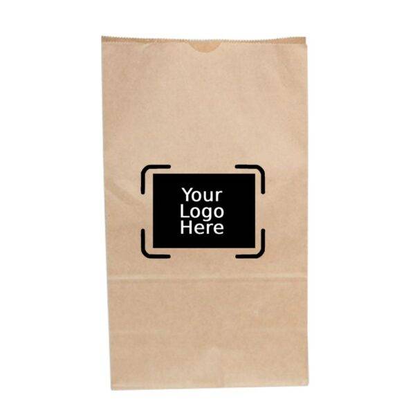 12" x 7" x 17" Custom Printed Kraft SOS Paper Bags (500/CS)