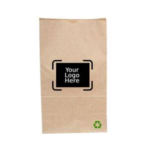 25LB Grocery Heavy Duty 8.25" x 5.188"  x 18"  Custom Printed Kraft SOS Paper Bags 500/Case