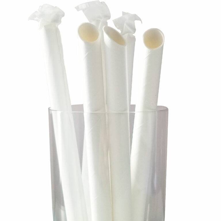 White Standard Straws, Unwrapped - 7.75 (Case of 15,840)