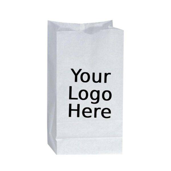 14LB Custom Printed White SOS Paper Bags (500/CS)