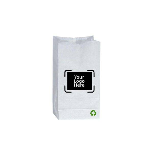 5LB Custom Printed White SOS Paper Bags (500/CS)