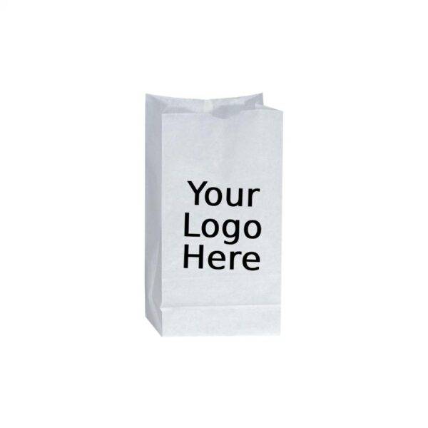 8LB Custom Printed White SOS Paper Bags (500/CS)