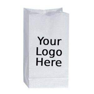 12" x 7" x 17" Custom Printed White SOS Paper Bags (500/CS)