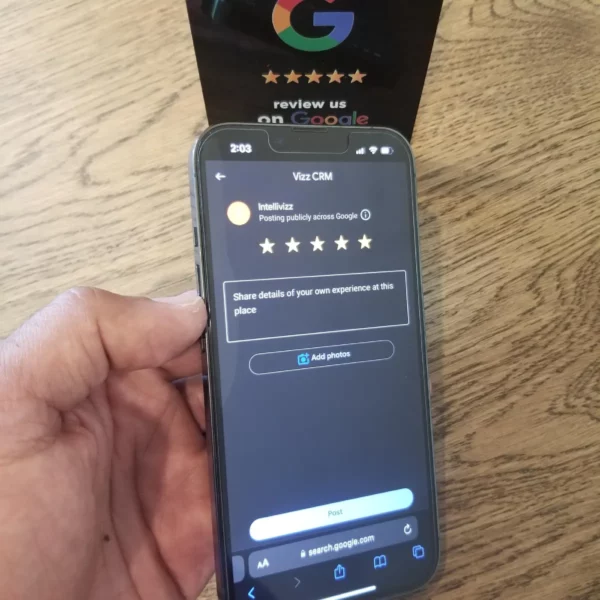 NFC Stand for Google Reviews