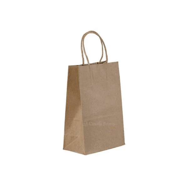 6.75″ x 3.5″ x 12.5″ Kraft Twisted Handle Paper Bags (250/CS)