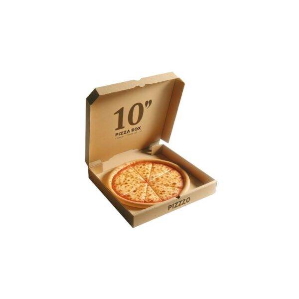 10 x 10 x 2 Custom Printed Kraft Pizza Box (50BNDL)