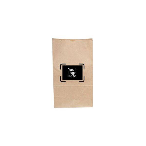 Custom Printed Kraft Paper Grocery Bags (500/Case) 2LB 4.3125 x 2.4375 x 7.875