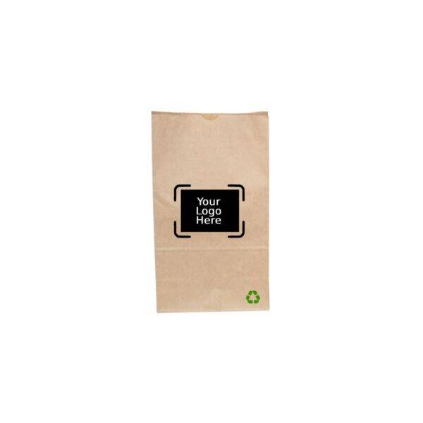 Custom Printed Kraft Paper Grocery Bags (500/Case) 2LB 4.3125 x 2.4375 x 7.875