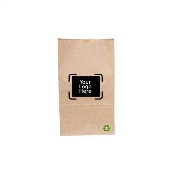 8LB Custom Printed Kraft SOS Paper Bags (500/CS) 6.125" x 4" x 12.375"