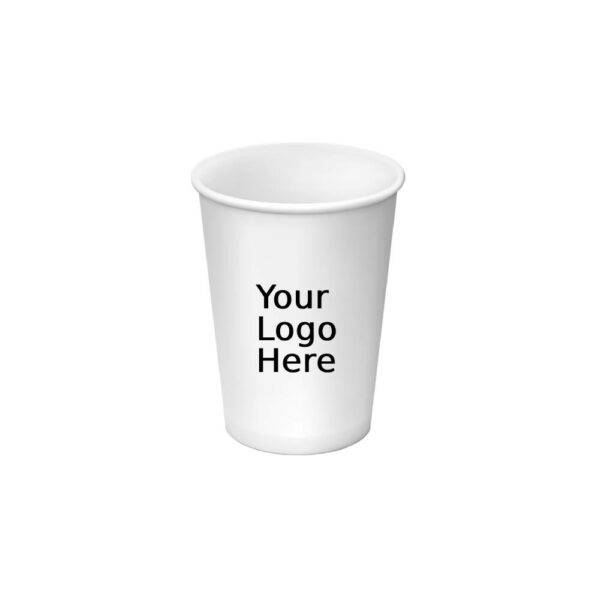 8oz PLA Compostable Custom Printed Single Wall Paper Cups (1000/CS)