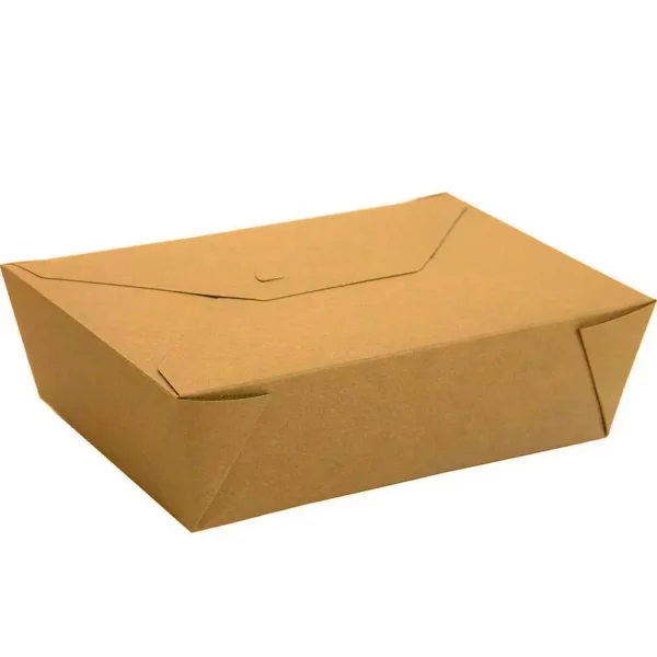 #3 Custom Printed Kraft Paper Takeout Box 8.5" x 6.25" x 2.5" (200/Case)