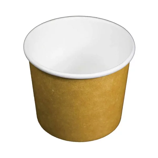 16oz Custom Printed PLA Kraft Compostable Soup Container (500/CS)