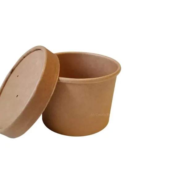 8oz Custom Printed Kraft Paper Soup Container (500/Case)