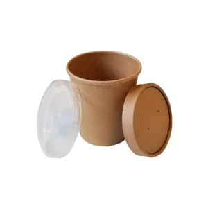 12oz Custom Printed Kraft Paper Soup Container (500/Case)