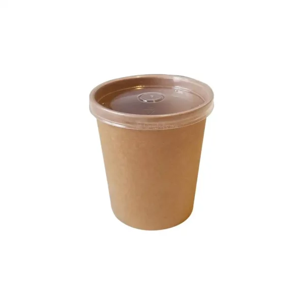 12oz Custom Printed Kraft Paper Soup Container (500/Case)