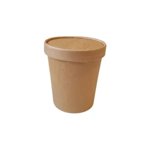 12oz Custom Printed Kraft Paper Soup Container (500/Case)