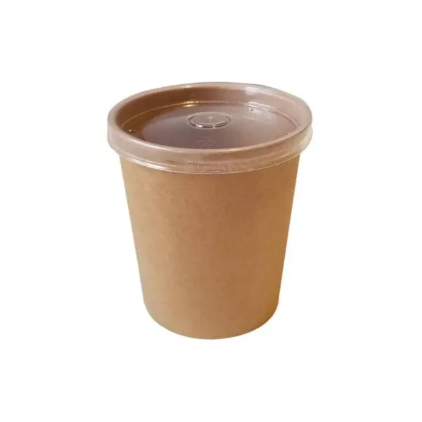 16oz Custom Printed Kraft Paper Soup Container (500/Case)