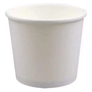 24oz Custom Printed White Deluxe Paper Food Containers (500/Case)