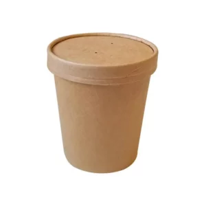 24oz Custom Printed Kraft Deluxe Paper Food Container (107mm) (500/CS)