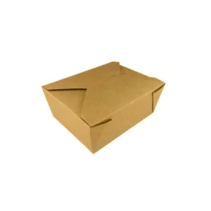 #5 Custom Printed Kraft Paper Takeout Box (450/Case)