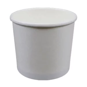 24oz Custom Printed Plain White Paper Food Container (500/CS)